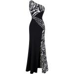Vestidos negros de poliester de cóctel para San Valentín formales zebra talla XXL para mujer 