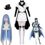 Anime Akame Ga KILL Esdeath Esdese Cosplay Manga General Uniform with Hat Wig Socks for Halloween Outfit Costumes