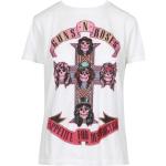 Aniye By, Roses Guns'n'Roses Print Camiseta de Algodón White, Mujer, Talla: M