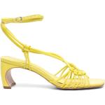 Sandalias amarillas de piel de tiras rebajadas con logo SCHUTZ talla 35 para mujer 