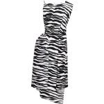 Vestidos asimétricos negros de algodón rebajados con escote asimétrico zebra Anna Molinari talla M para mujer 