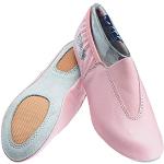 Anniel 2038 - Zapatos de gimnasia artística de cuero, 100 % fabricados en Italia (38, rosa)
