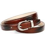 Cinturones marrones de charol con hebilla  largo 90 cocodrilo Anthoni Crown talla M para mujer 