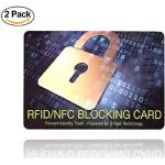 [ Anti RFID ] 2X Tarjeta Bloqueo RFID para Tarjeta