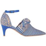 Zapatos azules neón de tela de tacón a cuadros talla 37 para mujer 