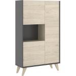 Muebles auxiliares grises de madera de materiales sostenibles 