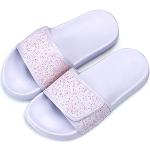 Zapatillas de casa blancas de verano con lentejuelas talla 36 para mujer 