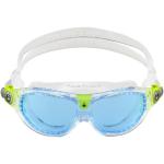 Aqua Sphere Seal Kid 2 MS5060000LB - Gafas de natación para niños, visión subacuática, lentes antiarañazos, hipoalergénicas, unisex, lentes tintadas azules, marco transparente, talla única,