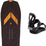 Tablas marrones de madera de snowboard Arbor 154 cm para hombre 