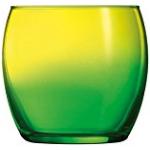 ARC Juego de 12 vasos de cristal Duos Salto 34 amarillo para decoración de mesa