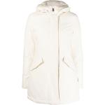 Abrigos blancos de poliamida con capucha  manga larga acolchados Woolrich talla XL para mujer 