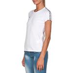 Camisetas deportivas blancas de Diamantes manga corta vintage con rayas Arena para mujer 