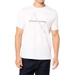 Camisetas blancas de cuello redondo con cuello redondo Armani Exchange talla M para hombre 