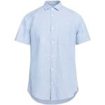 Camisas azules celeste de algodón de lino  manga corta Armani Exchange talla XS para hombre 
