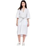 Vestidos camiseros blancos de popelín rebajados Armani Exchange talla M para mujer 