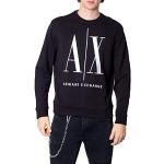Sudaderas negras de algodón con capucha rebajadas con logo Armani Exchange talla XS para hombre 