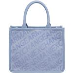 Bolsos azules de poliester de moda con logo Armani Exchange para mujer 