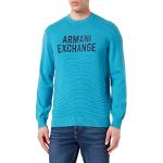 Cárdigans azules celeste con logo Armani Exchange talla L para hombre 