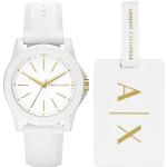 Relojes blancos de silicona de pulsera rebajados impermeables Cuarzo Armani Exchange para mujer 