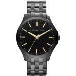 Relojes negros de acero inoxidable de pulsera Cuarzo con logo Armani Exchange para hombre 