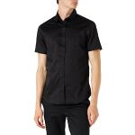 Camisas entalladas negras de algodón manga corta Armani Exchange talla XS para hombre 