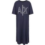 Vestidos estampados azules de algodón informales con logo Armani Exchange talla M para mujer 
