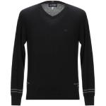 Suéters  negros de algodón manga larga con escote V de punto Armani Jeans talla XL para hombre 