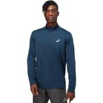 Camisetas azules de piel de running tallas grandes con cuello alto transpirables Asics talla XXL de materiales sostenibles para hombre 