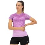Camisetas lila de poliester Asics talla XS para mujer 