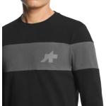 Camisetas grises de algodón de manga larga manga larga con logo Assos talla XL para hombre 