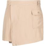 Shorts cintura alta beige de poliester rebajados DKNY asimétrico talla XL para mujer 
