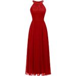 Vestidos rojos de gasa para boda maxi formales de encaje talla M para mujer 