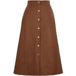 Faldas marrones de pana de cintura alta de invierno vintage talla XL para mujer 