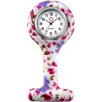 Relojes de silicona de enfermera  redondos números arábigos leopardo para mujer 