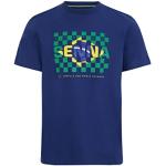 Ayrton Senna - Colección oficial de mercancía - Camiseta de la bandera para hombre - azul marino, azul, S