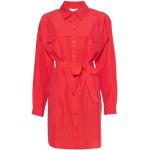 Vestidos rectos rojos de tencel rebajados manga larga BA&SH talla XS para mujer 