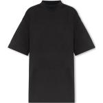 Camisetas negras de algodón de manga corta manga corta con cuello redondo Balenciaga con pedrería talla M para mujer 