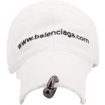 Gorras blancas de algodón rebajadas Balenciaga talla M para mujer 