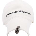 Gorras blancas de algodón rebajadas Balenciaga talla S para mujer 