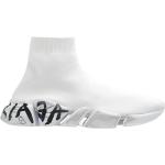 Sneakers blancos de goma sin cordones rebajados desgastado Balenciaga Speed talla 37 para mujer 
