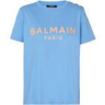 Camisetas estampada orgánicas azules de algodón BALMAIN con motivo de París talla M para mujer 