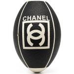 Balones negros de goma de rugby con logo chanel Talla Única para mujer 