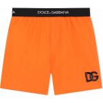 Bañadores infantiles naranja de poliester rebajados con logo Dolce & Gabbana 6 años para niño 