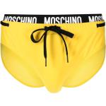 Bañadores slip amarillos de poliamida con logo MOSCHINO para hombre 