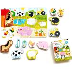 Figuras multicolor de cartón de animales infantiles 