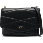 Bolsos satchel negros de piel plegables con logo DKNY para mujer 