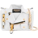 Bolsos satchel blancos de cuero plegables con logo MOSCHINO para mujer 