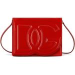Bandoleras rojas de charol de piel  plegables con logo Dolce & Gabbana para mujer 