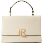Bolsos satchel blancos de piel plegables con logo Ralph Lauren Collection para mujer 