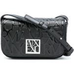Bolsos satchel negros de poliester plegables con logo Armani Exchange para mujer 